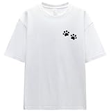 [Heone] Tシャツ メンズ 半袖 夏服 綿100 猫の爪 tシャツ 大きいサイズ おしゃれ カジュアル プルオーバーッ 人気 ゆったり トップス メンズ white-3XL