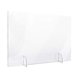 ZSHONORLIGH 透明 パーテーション デスク用 ポリカーボネート 仕切り板 組立式 (W800*H600mm)