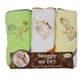 Frenchie Mini Couture 野生動物のフード付きバスタオル セット 3 パック ニュートラル (並行輸入)