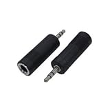 （まとめ）変換名人 AVプラグ 6.5mm（メス） to 3.5mm（オス）ステレオ AV／65J-35PS（2P）【×20セット】