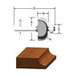 Vermont American 23140 3/8-Inch Radius Carbide Tipped Cove Router Bit, 1/2-Inch Ball Bearing 2-Flute