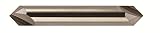 Bassett MCH-2R Series Solid Carbide End Mill, Uncoated (Bright) Finish, 2 Flute, 82 Degrees Profile 