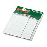 磁気write-on / wipe-offプレカットストリップ、2 x 7 / 8、ホワイト、25パックあたり