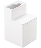 山崎実業(Yamazaki) 替えブラシ 収納付き 流せるトイレブラシ スタンド ホワイト 約W11XD12XH17cm タワー tower トイレブラシケース トイレ掃除 5722