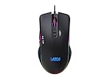 LAZOS(ラソス) RGBゲーミングマウス 7ボタン ブラック マウス PC パソコン ゲーム用 L-MSG7-B