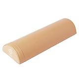 [Ms. RAJA] ハーフカット ヨガポール 50㎝ PUレザー カバー ストレッチ用 ハーフ ポール (キャメル)