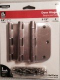 Everbilt 3 – 1 / 2 in。サテンニッケルで5 / 8。半径ドアヒンジ( 3 - Pack )