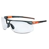 Harley-Davidson HD1100 Safety Glasses with Black/Orange Frame and Gold Mirror Tint Hardcoat Lens by 