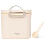 Momnlittle 粉ミルクケース 携帯用 粉ミルクディスペンサー ベビー 粉ミルクコンテナ 新生児 赤ちゃん 授乳 軽量スポーン付属 おやつケース お出かけ 出産祝い ギフト ベビー用品 400ml 600ml (600ml ミルキーグレー)