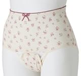 【犬印】 小花柄　産褥ショーツ マタニティ (ピンク,M-L)