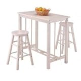 日用品 家具 イス テーブル 関連商品 カウンター3点セット DS-2253 WH