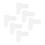 uxcell　エアバルブ コネクタ　水槽　ホワイト　8mmの直径　ライトアングルタイプ　6個入り