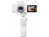 SONY(ソニー) コンパクトデジタルカメラ VLOGCAM Vlog用カメラ ZV-1II シューティンググリップキット(同梱グリップ:GP-VPT2BTホワイト、バッテリーパック+1個) ウィンドスクリーン付属 18-50mm F1.8-4.0 ズームレンズ ホワイト ZV-1M2G W