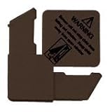 CRL 7 / 16 "ブロンズスクエアカットと持ち上げタブプラスチック画面フレームコーナーwith警告 – 100パック