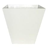 底面給水型植木鉢/プランター 【スクエア/25cm】 底栓付 アートストーン ホワイト(白) 〔ガーデニング用品/園芸〕 ds-1541706