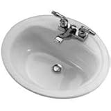 Bootz Industries 011-2445-00 20" x 17" Drop-In Oval Bathroom Sink, Enameled Steel, White [並行輸入品]