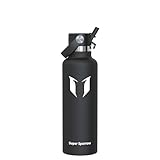 Super Sparrow 水筒 真空断熱ボトル - 750ml - 標準口ウォーターボトル - BPAフリー 漏れ防止 - エルゴノミックデザインのストロー付き水筒、仕事・ジム・旅行・スポーツ・アウトドアに最適