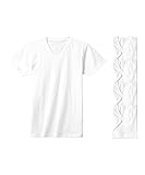 [ニッセン] インナーシャツ 肌着 セット 5枚組 メンズ 半袖 Vネック 綿100％ 抗菌防臭 天竺 オールシーズン 白 5枚組 L