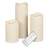 Gerson 3-Piece Set Water Resistant Remote Timer Candles by Gerson