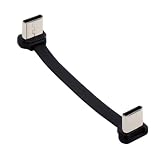 cablecc 65W ltra スリムフラットパワーデータ USB-C Type C - USB-Cケーブル 角度付きコネクタ 高速充電 ノートパソコン タブレット 携帯電話用