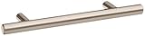Cosmas ソリッドスチール サテン ニッケル ユーロ スタイルバー プル  3 Inch (76 mm) C.C. Pull シルバー 305-030SN