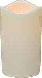 Ivory Wax Look Flickering LED Timer Pillar Candle Country Primitive Lighting Dcor by BCD
