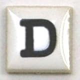 15ミリ角アルファベットタイル【Ａ～M】約15×15×厚さ4mm／1個売り D
