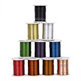 RaiFu ミックスカラー銅線 ロールス ロイス ビーズ糸 ストリング コード ジュエリーメイク 10pcs