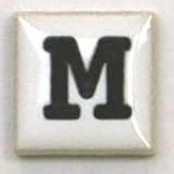 15ミリ角アルファベットタイル【Ａ～M】約15×15×厚さ4mm／1個売り M