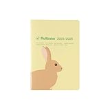 【デルフォニックス手帳 2025-2026年版／2025年3月始まり】ロルバーン ノートダイアリー ZOO B6 スケジュール帳 マンスリー（B（オオカミ））