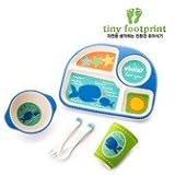 Tiny FootPrint★くじらディナー5点セット★ベビー★安全竹繊維★ [並行輸入品]