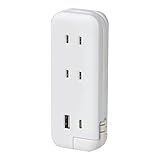 ソニック ポータブルコンセント ユートリムエル スリム ポーチ付 USB-C ホワイト UL-6357-W