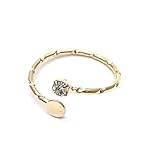 手芸 クラフト アクセサリー デコ台 リング 1個 (デコ台＆ストーン付, K16GPゴールド)