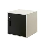 キューブBOX鍵付ロッカー キューブボックス 収納ボックス スチール製 ブラック JAC-04BK