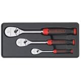 KD Tools 81207F 3pc Ratchet Set With Cushion Grip