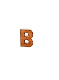 High Quality Letter B for Decor, 9-Inch, Brown