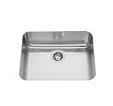 Kindred QSUA1925/8 Steel Queen Undermount Single Bowl Stainless Steel Kitchen Sink, Satin/Mirror by 