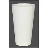 底面給水型植木鉢/プランター アートストーン トールラウンド/φ42×H90cm 底栓付 ホワイト(白) 〔ガーデニング用品/園芸〕