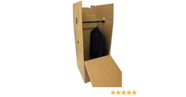 Amazon Co Jp 引越し 保管用ハンガーボックス テープ不要 組み立て式 ｋ５ｗダブル構造 個人様宅は配送不可 ダンボール 段ボール 衣装収納 ハンガーケース 梱包 箱 ホーム キッチン