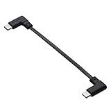 エレコム USB C ケーブル L字 Type-C to Type-C 0.1m フラット 60W USB PD対応 [充電専用] ブラック MPA-CCLL01BK