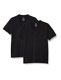 [ヘインズ] Tシャツ(2枚組) 綿100% V首 半袖 リングスパンコットン VネックTシャツ HM1EU704 メンズ ブラック M
