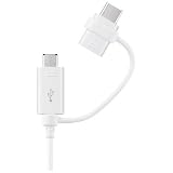 Full Power 5 A MicroUSBとUSB TypeCコンボケーブル互換for Ankerワイヤレス充電パッドTrueはUSB高速クイック充電スピード。 ホワイト