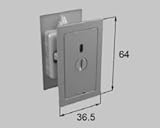 LIXIL部品 リビング建材用部品 引戸：表皮錠(プッシュ錠)[MZHZHCH64] シャインニッケルplus[MZHZHCH64]