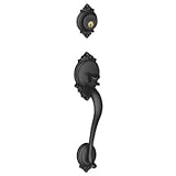 Schlage f92brk622マットブラックダミーセットBrookshire外部ダミーハンドル(内部側面別売)