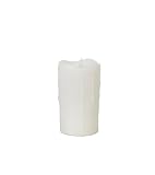 パックの4ホワイトHoneycomb Dripping Wax Flameless LED照明付きピラーキャンドルwithタイマー5 "