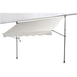 オーニング(日よけ/シェード) 幅190cm×奥行96cm IV アイボリー (屋外/ベランダ/ガーデン)【組立品】 ds-792616