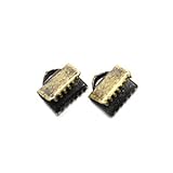 【アクセサリーパーツ・金具】　紐止め（ワニグチ リボン留め金具）・８ｍｍ 金古美アンティークゴールド　１０コ入りのサービスパック！