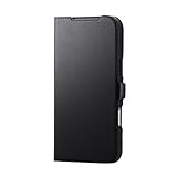 エレコム iPhone 17 Pro Max ケース カバー 手帳型 ソフトレザー TPU 耐衝撃 衝撃吸収 カード収納 3つのポケット スタンド機能 ストラップホール 4つ角エアークッション ブラック PM-A25DPLFY3BK