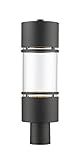 z-lite 553phb-bk-led Luminata 1ライトLEDアウトドアポストマウントライト、ブラック 553PHB-ORBZ-LED 1