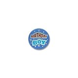 Birthday Boy Satin Button With Red/Blue Print 2 Party Accessory [並行輸入品]